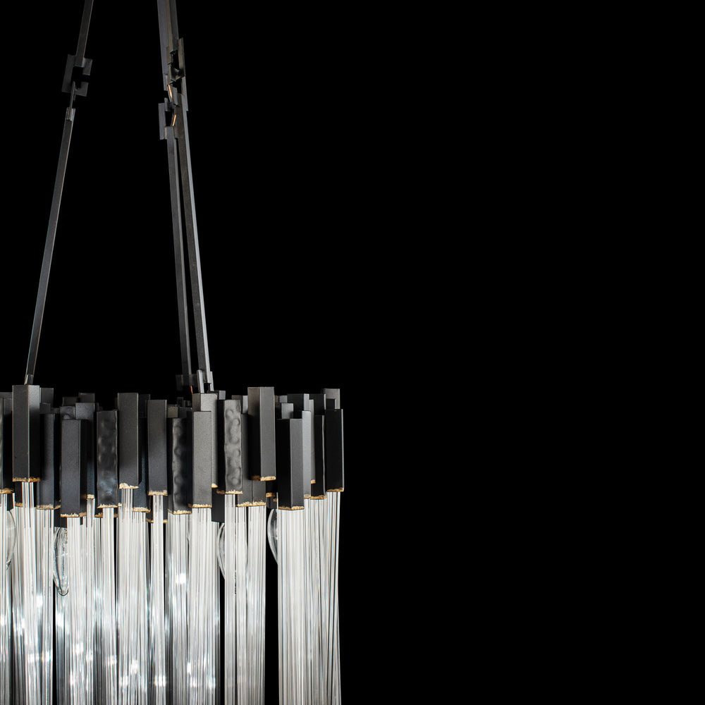 matte black/french gold pendant light