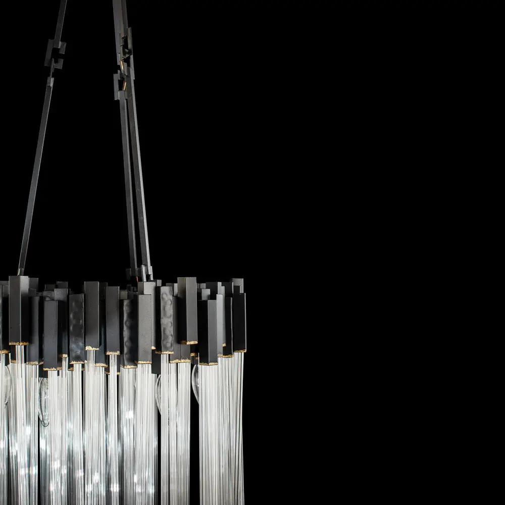 matte black/french gold pendant light