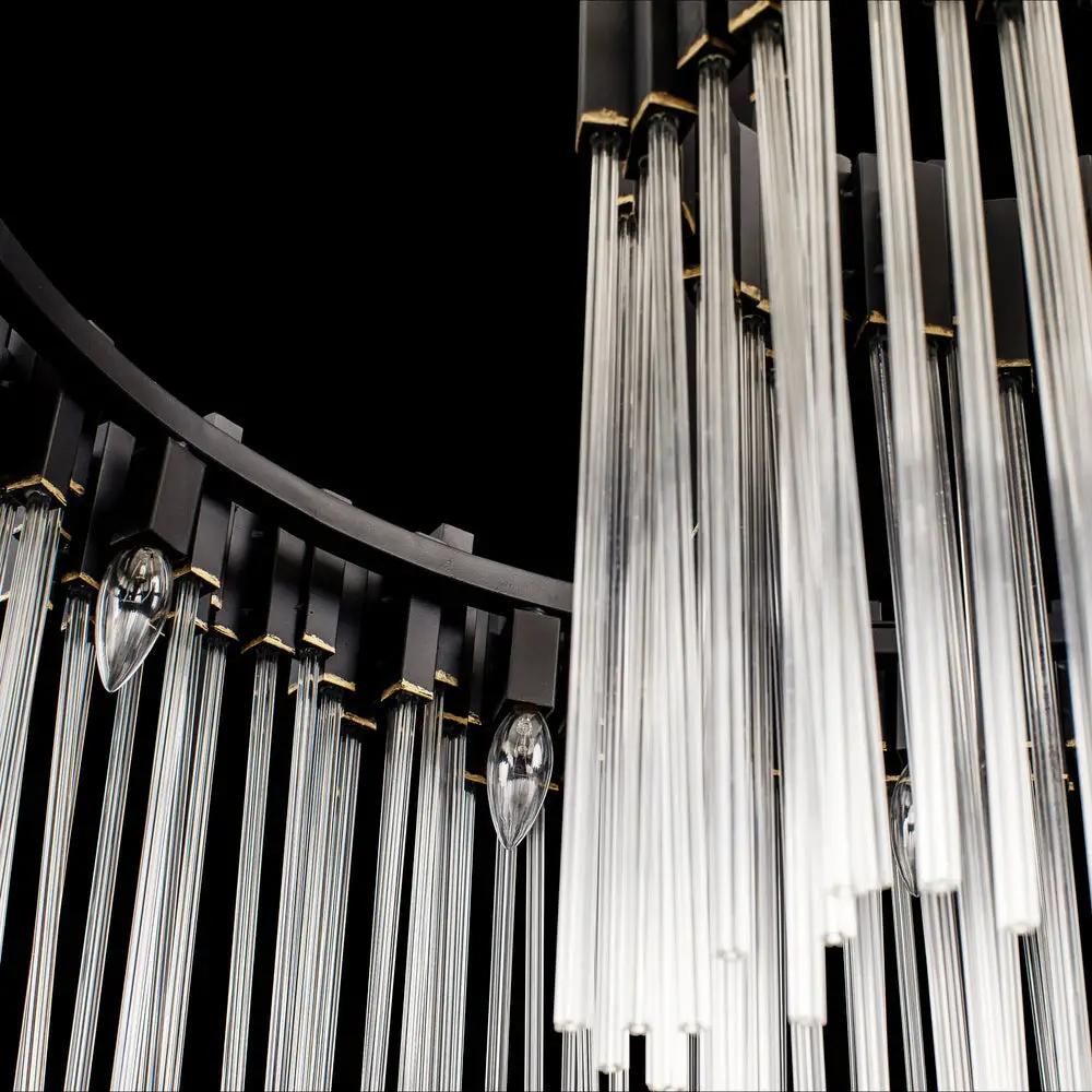 matte black/french gold chandelier
