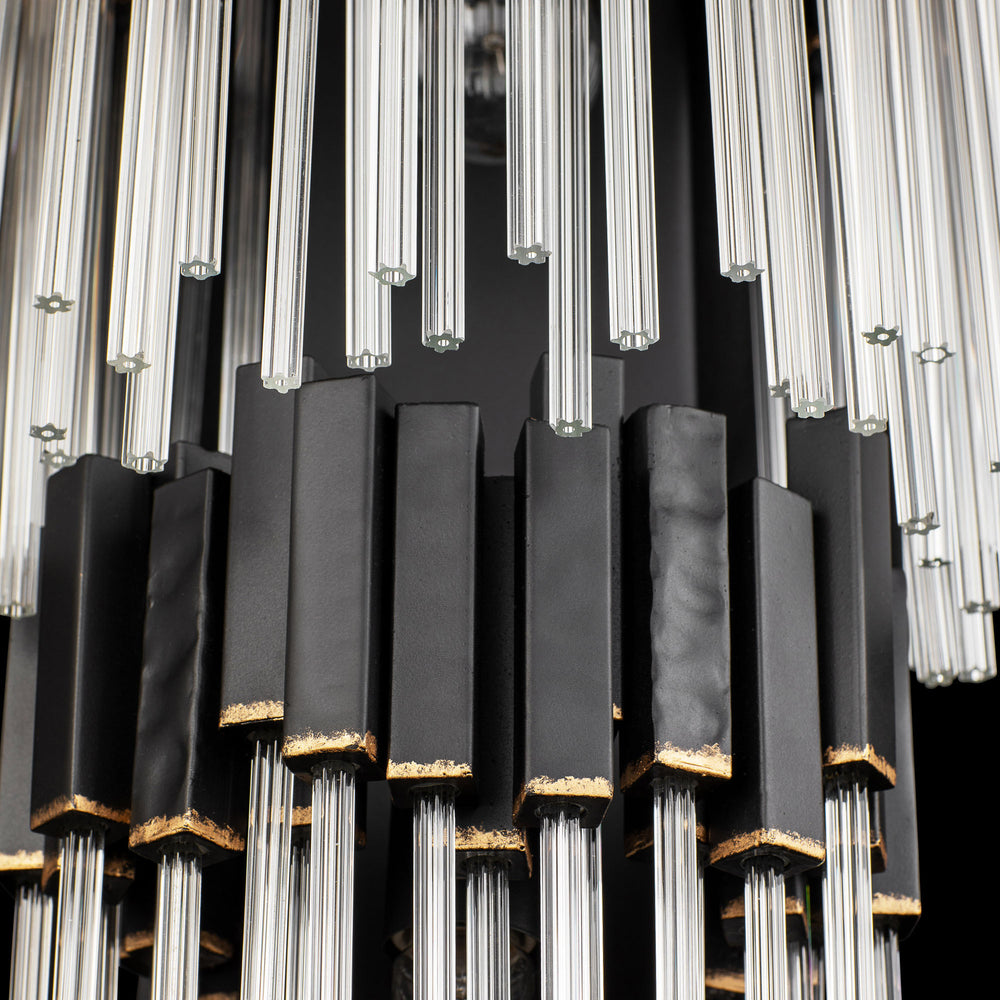 matte black/french gold wall mount light