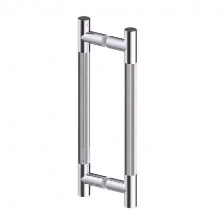 polished chrome door handle