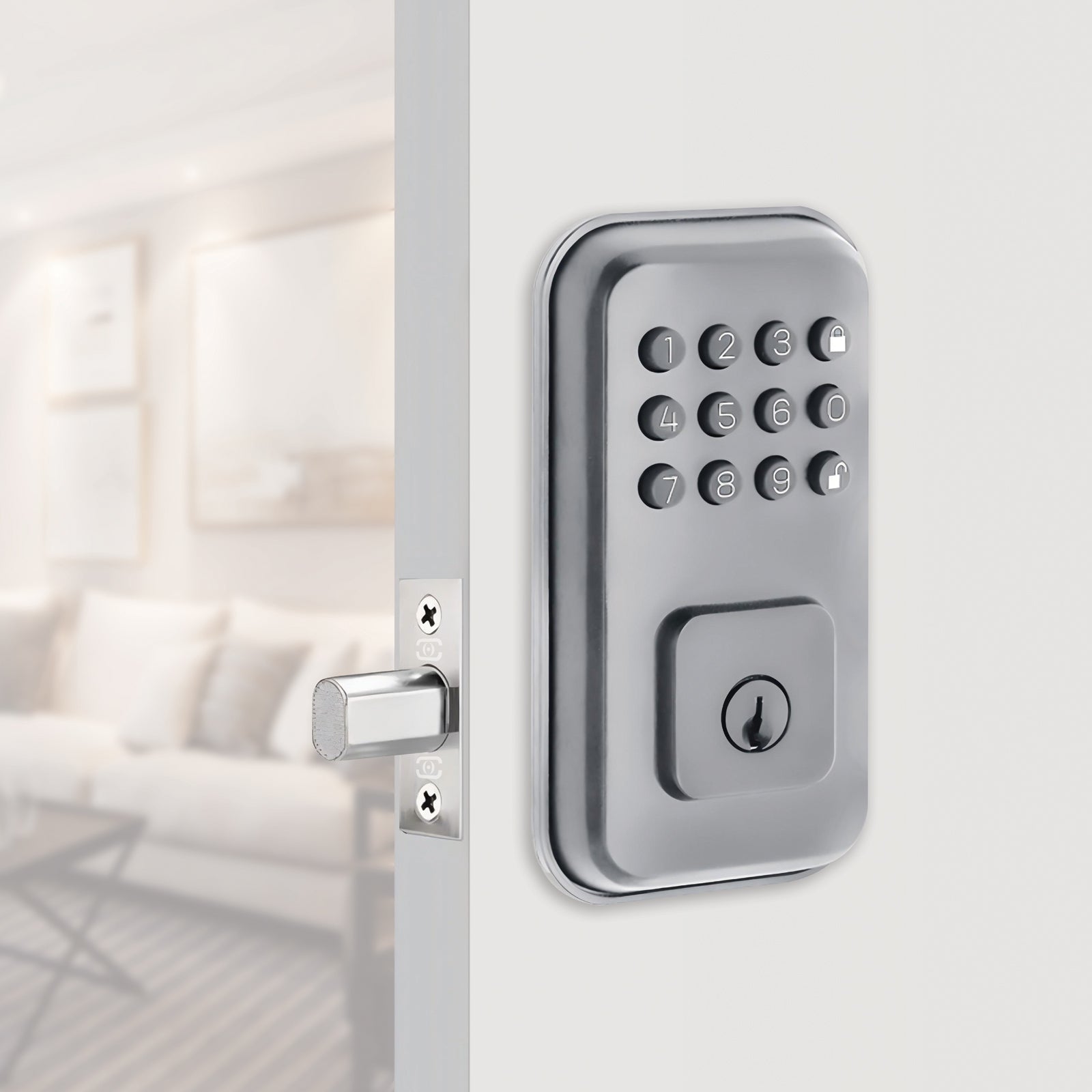 pearl nickel door knob