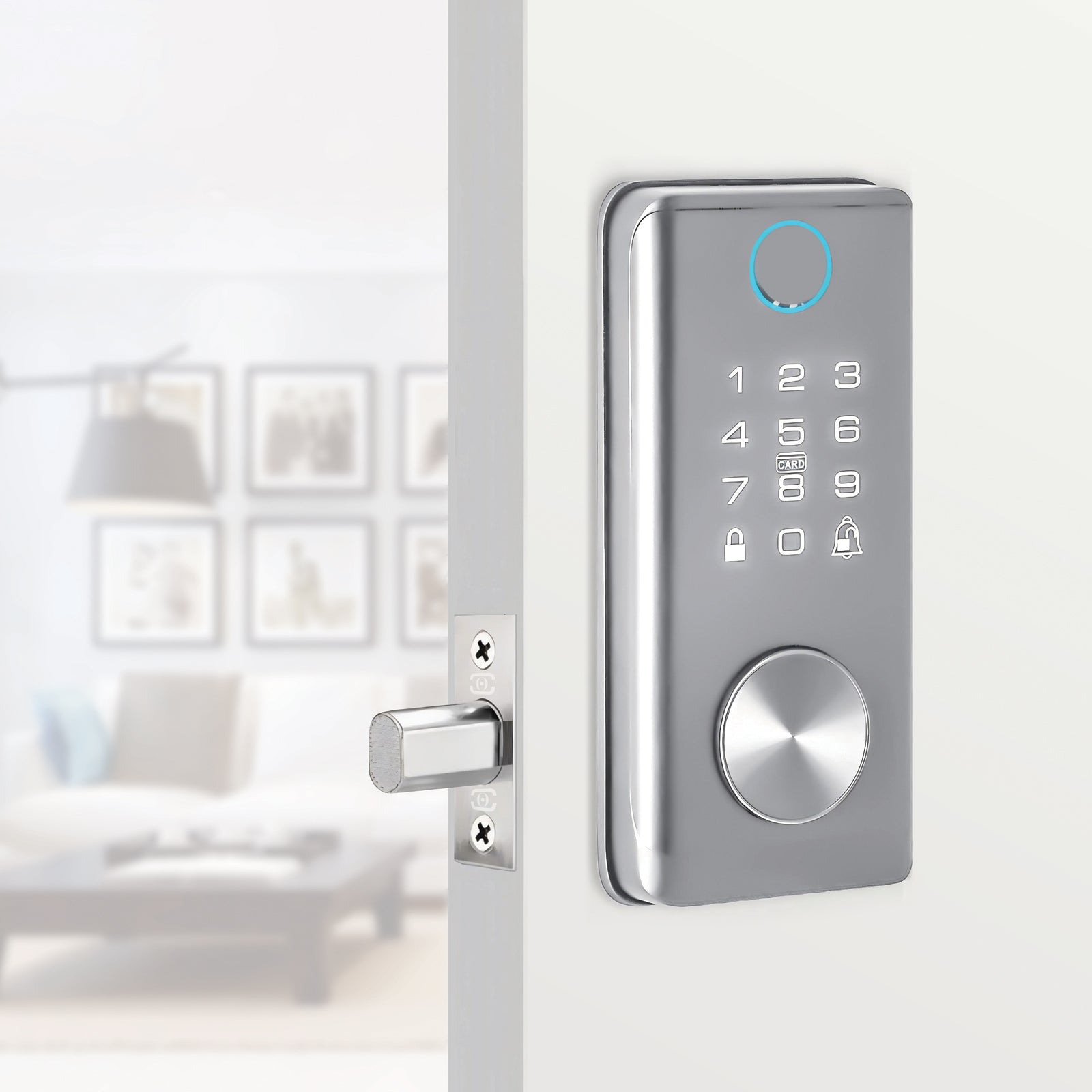 pearl nickel door knob