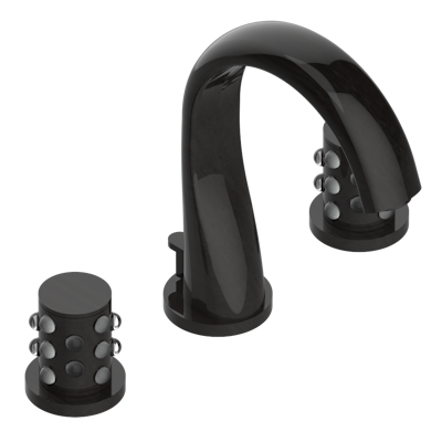 THG Paris Mossi Clear Crystal Widespread Lavatory Set with Drain