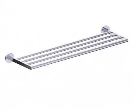 polished chrome towel shelf