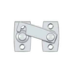 polished chrome door latch