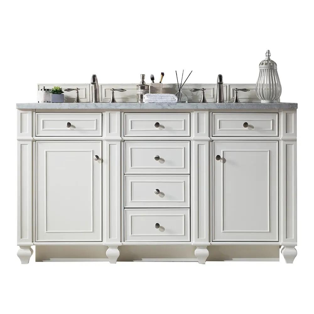 James Martin Bristol 60" Double Vanity Set - Bright White by James Martin Vanities