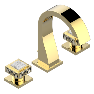 THG Paris Masque De Femme Lunaire Widespread Lavatory Set with Drain by THG Paris