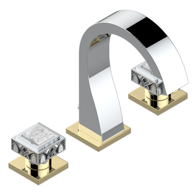 THG Paris Masque De Femme Lunaire Widespread Lavatory Set with Drain