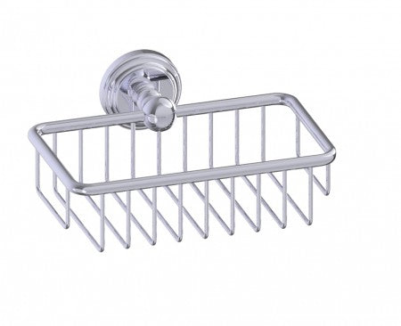 polished chrome soap basket