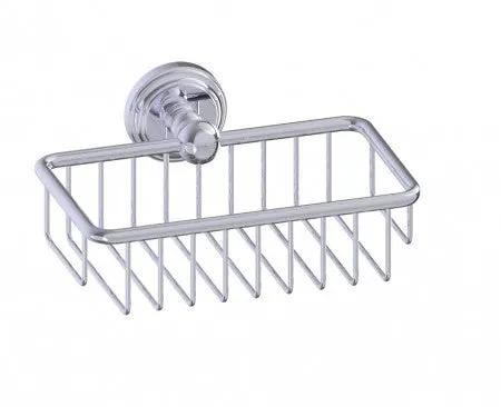 polished chrome soap basket