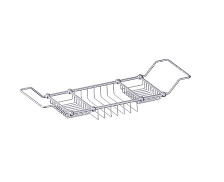 polished chrome tub caddy