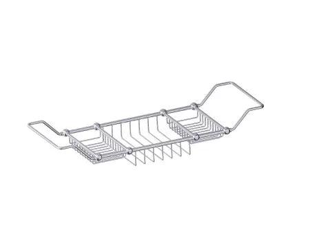 polished chrome tub caddy