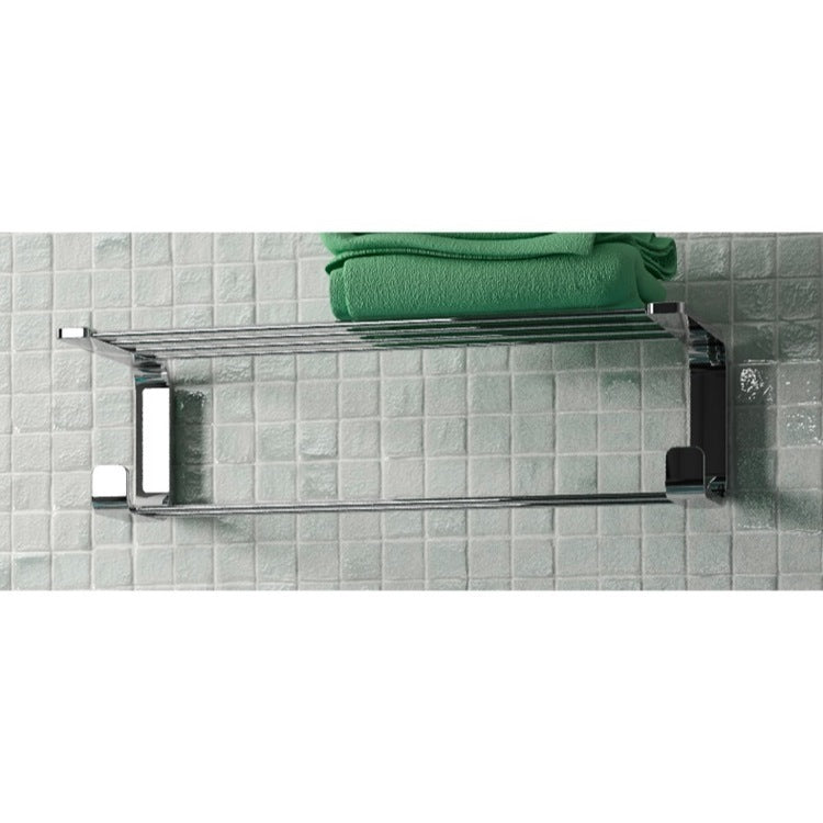 polished chrome towel rack