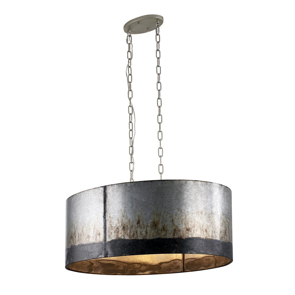 ombre galvanized pendant light