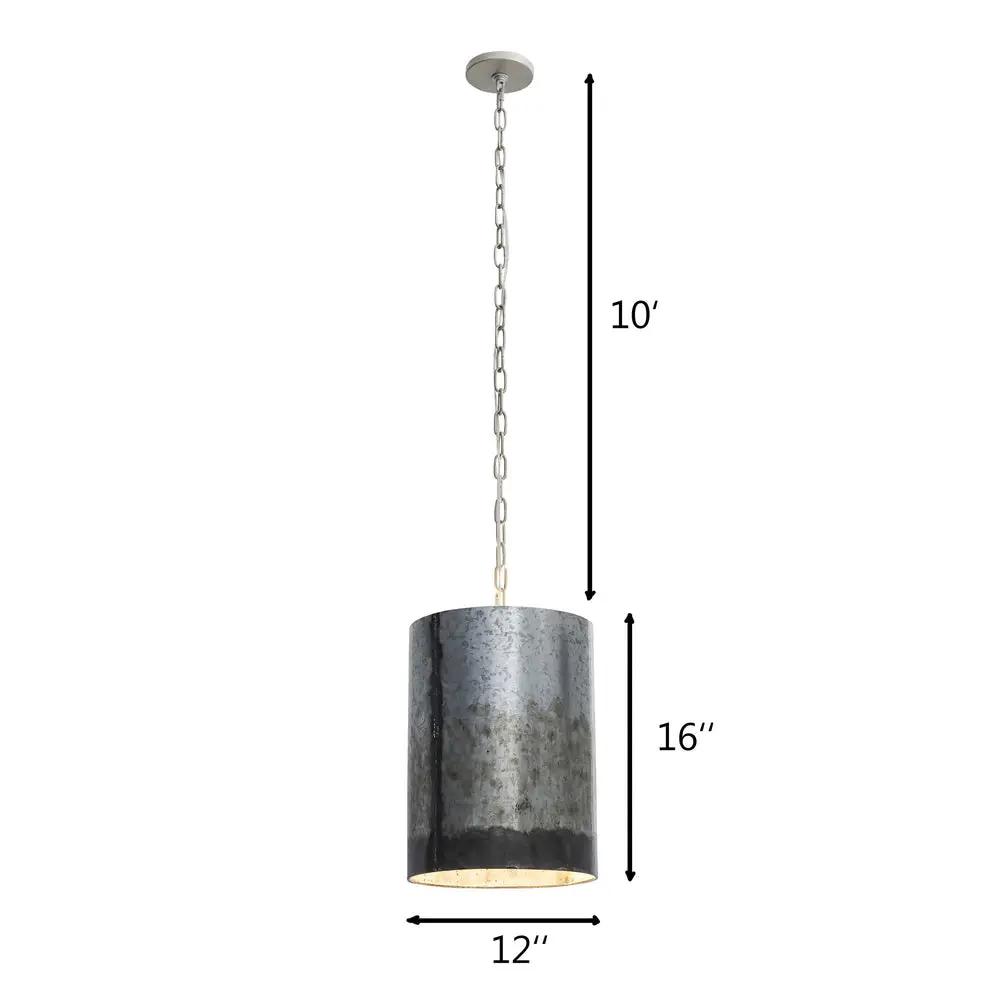 ombre galvanized pendant light