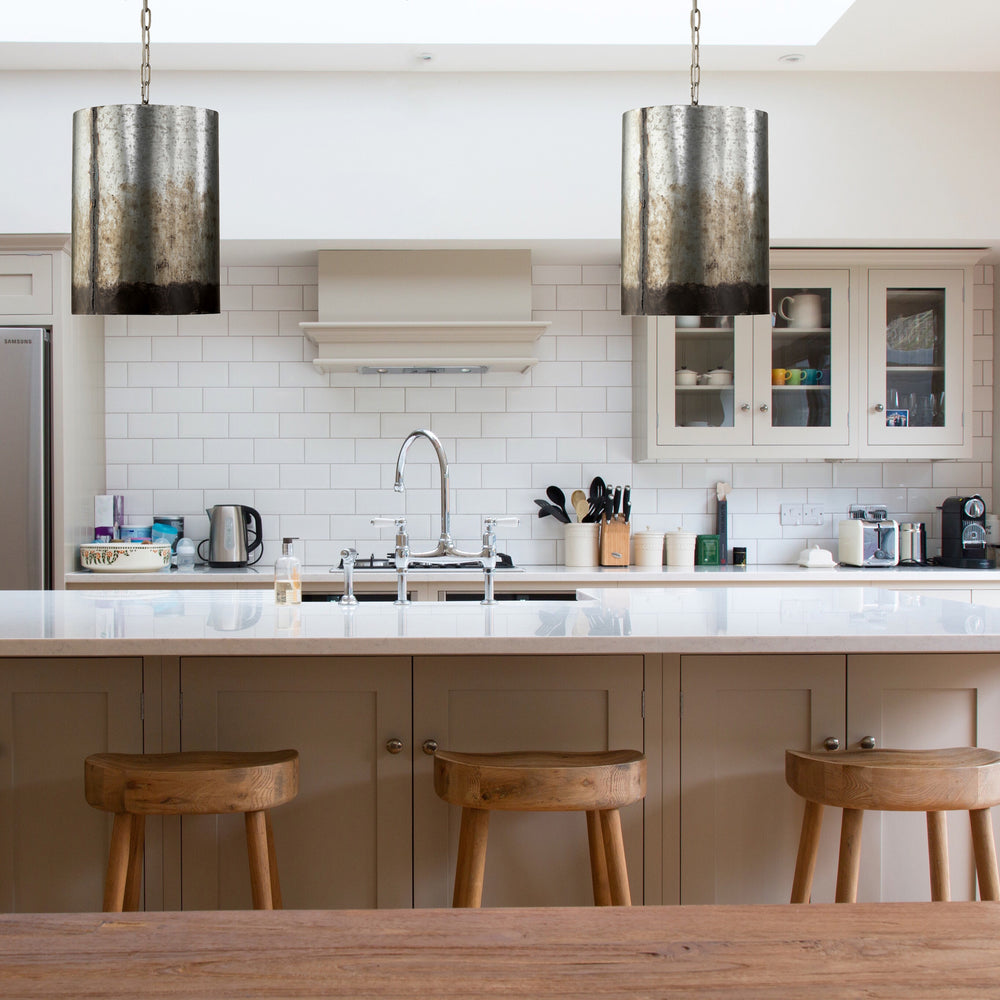 ombre galvanized pendant light