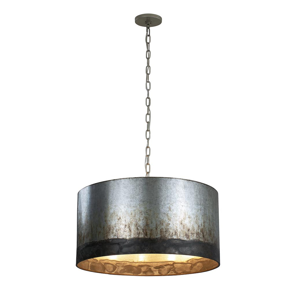 ombre galvanized pendant light