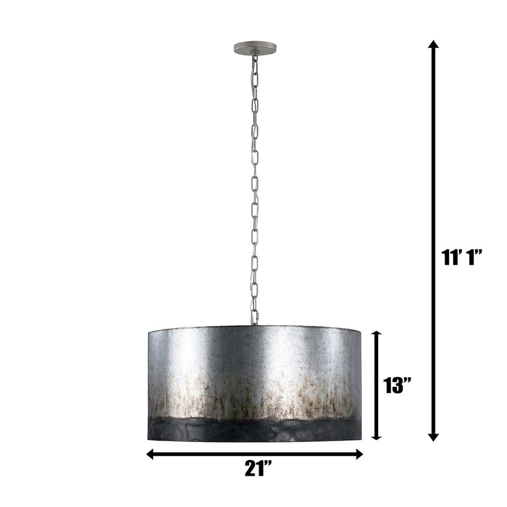 ombre galvanized pendant light