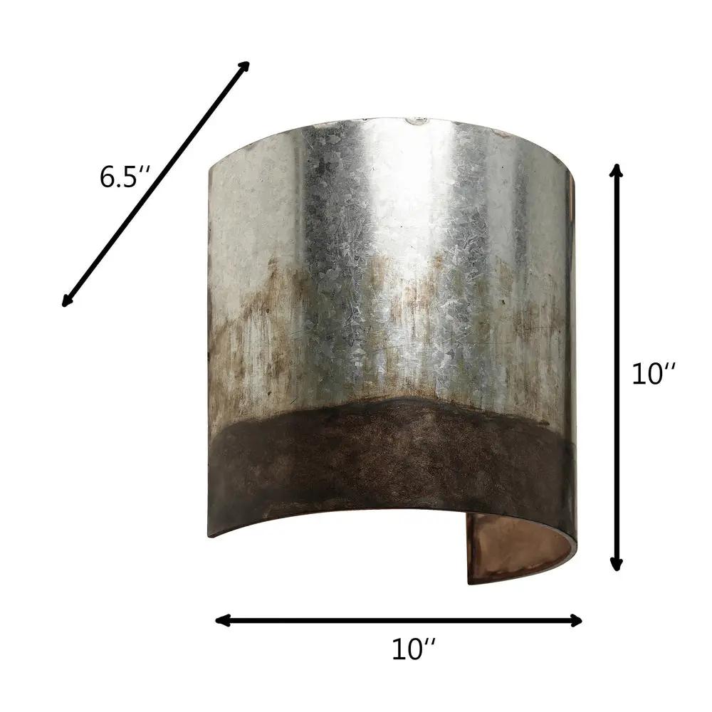 ombre galvanized wall mount light