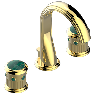 THG Paris Trocadéro Malachite Widespread Lavatory Set with Drain by THG Paris