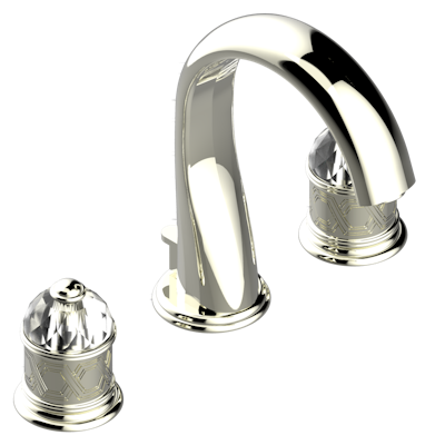 THG Paris Duomo Crystal Widespread Lavatory Set with Drain by THG Paris
