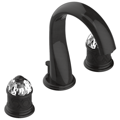 THG Paris Duomo Crystal Widespread Lavatory Set with Drain by THG Paris