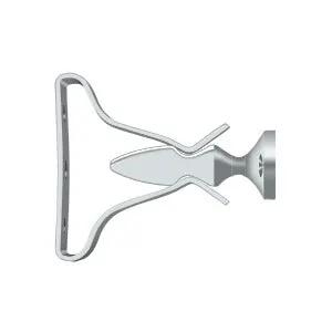 polished chrome door holder