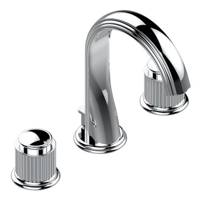 chrome polished faucet