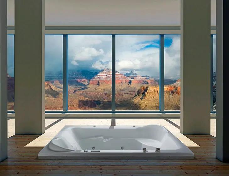 white bathtub