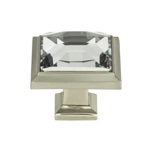Atlas Legacy Crystal Square Knob 1 5/16 Inch by Atlas