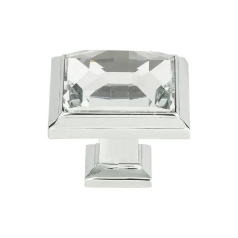 polished chrome knob