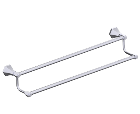 polished chrome towel bar