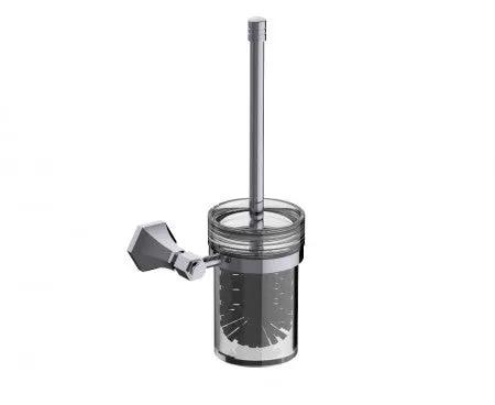 polished chrome toilet brush