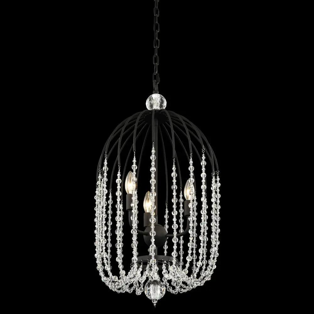 Varaluz Voliere 3-Light Crystal Tall Pendant by Varaluz