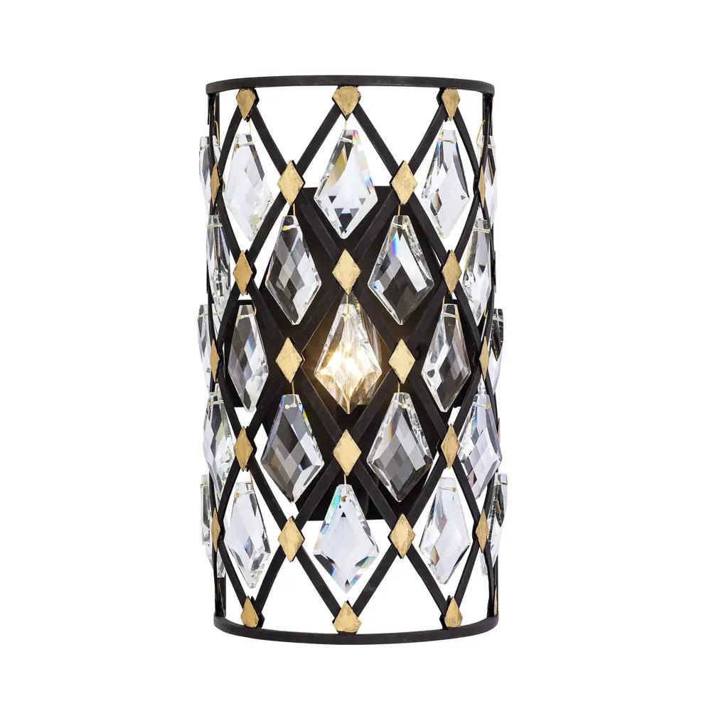 carbon/havana gold wall mount light