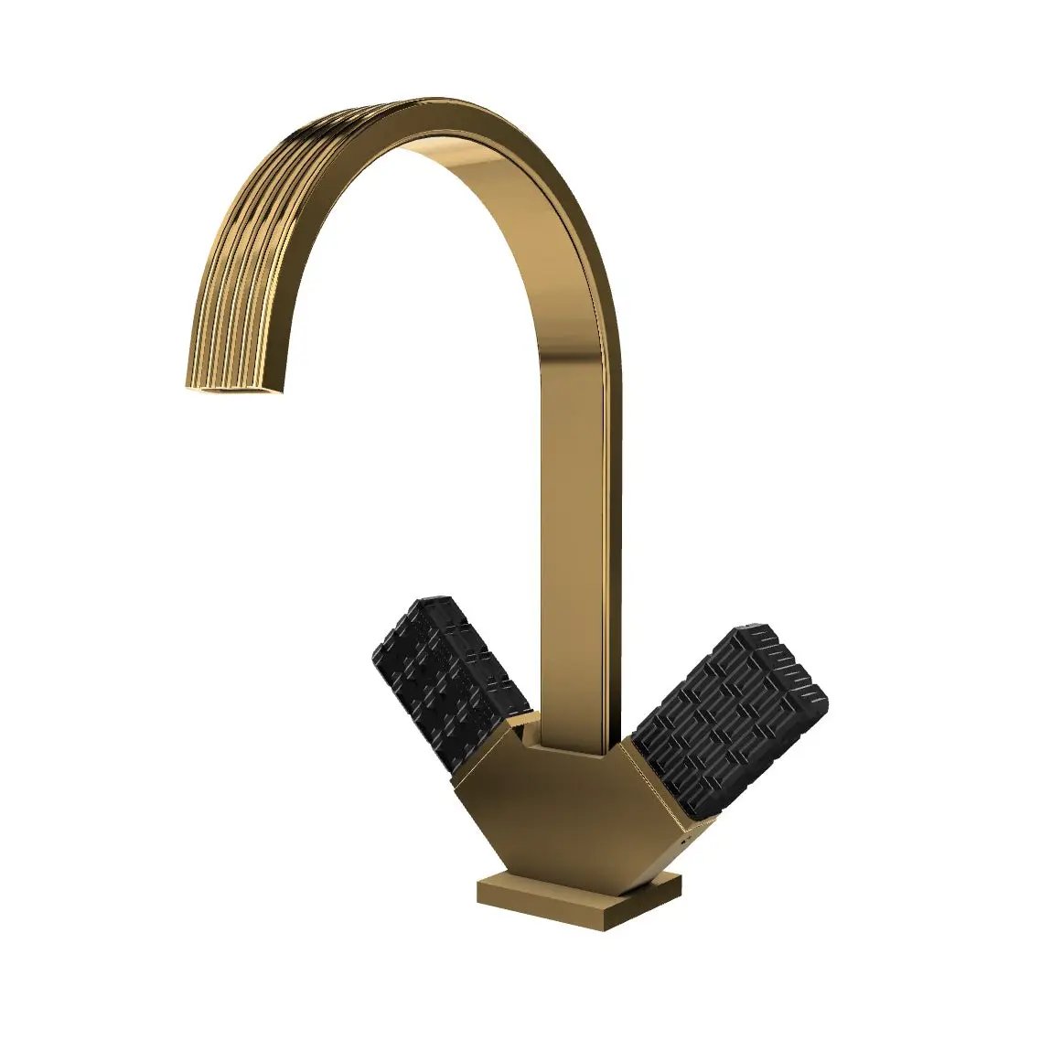 Aquabrass Tosca Single Hole 2 Handles Lavatory Faucet by Aquabrass