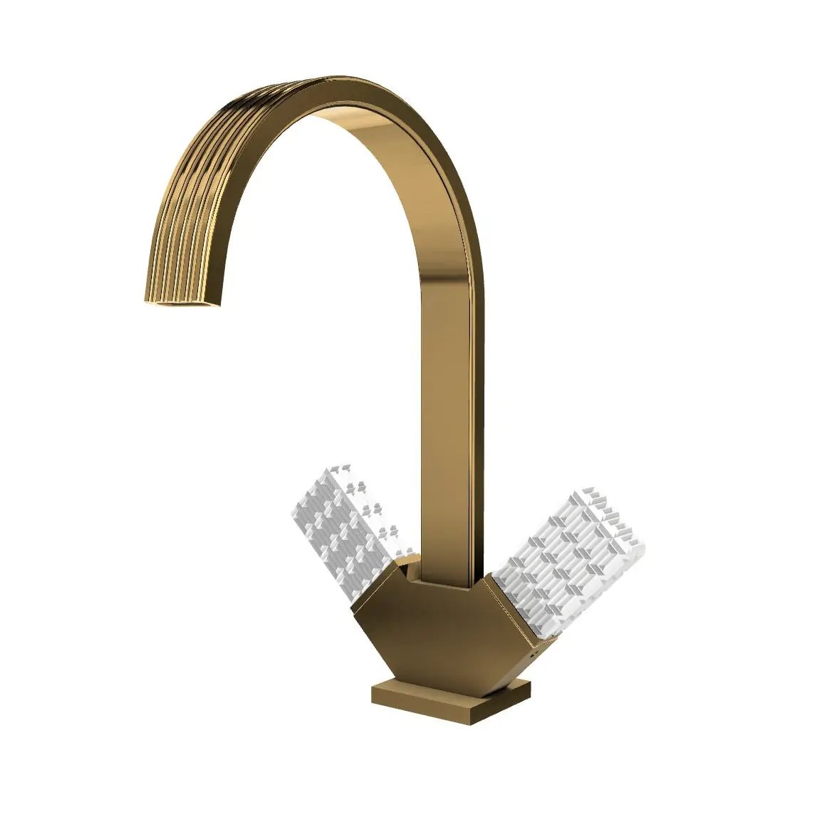 Aquabrass Tosca Single Hole 2 Handles Lavatory Faucet by Aquabrass