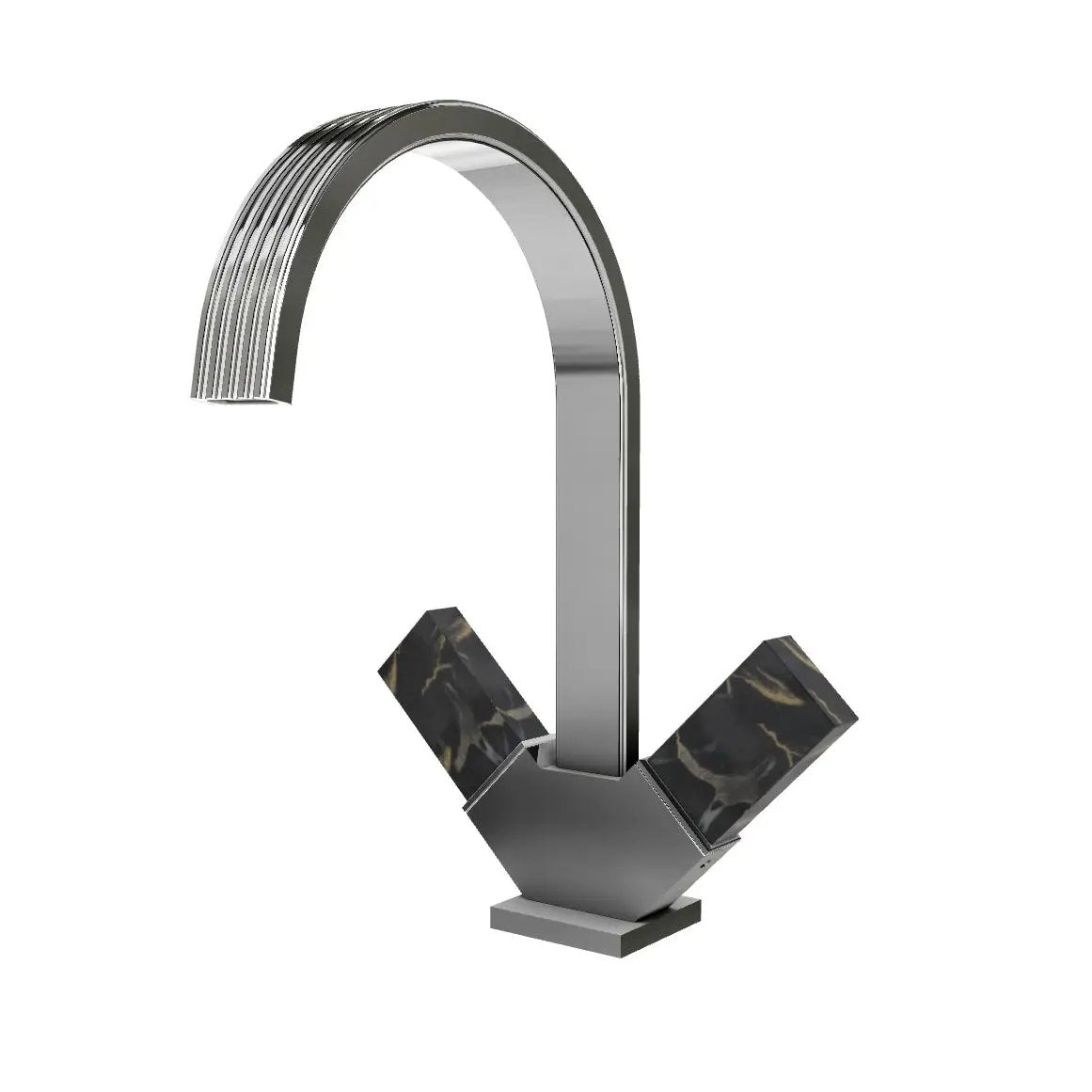 Aquabrass Tosca Single Hole 2 Handles Lavatory Faucet by Aquabrass