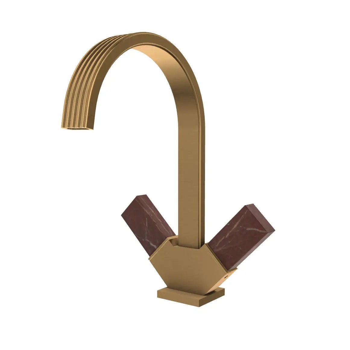 Aquabrass Tosca Single Hole 2 Handles Lavatory Faucet by Aquabrass