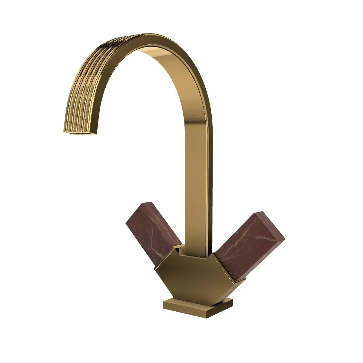 Aquabrass Tosca Single Hole 2 Handles Lavatory Faucet by Aquabrass