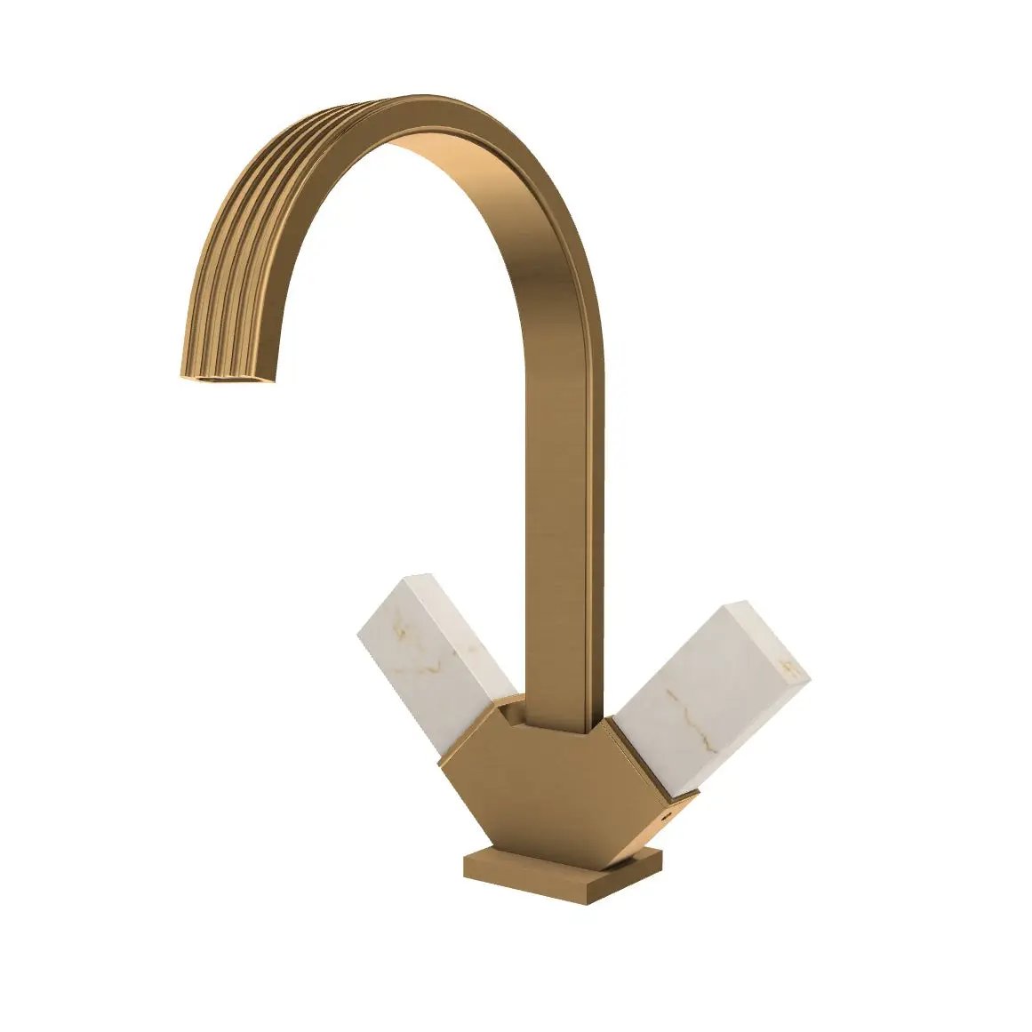 Aquabrass Tosca Single Hole 2 Handles Lavatory Faucet by Aquabrass