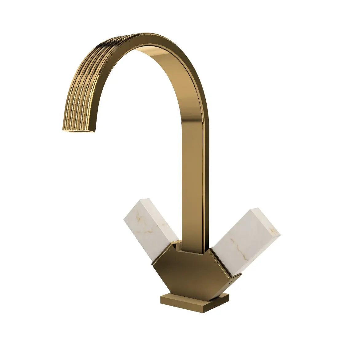 Aquabrass Tosca Single Hole 2 Handles Lavatory Faucet by Aquabrass