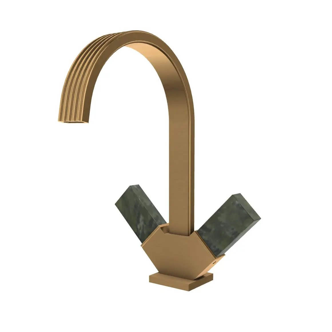 Aquabrass Tosca Single Hole 2 Handles Lavatory Faucet by Aquabrass
