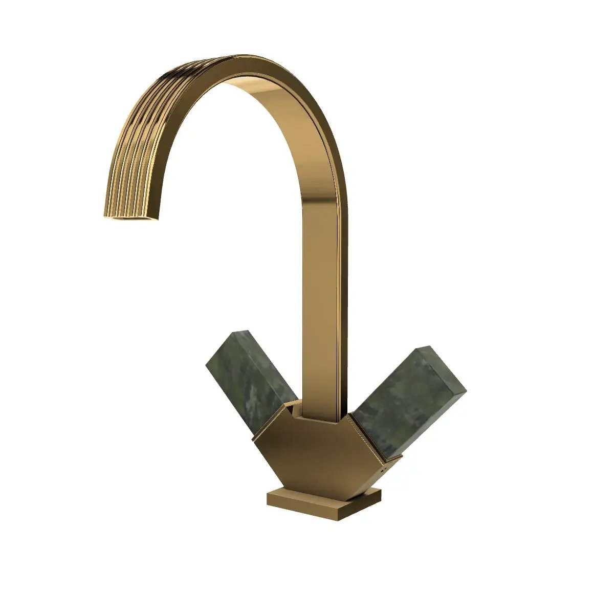 Aquabrass Tosca Single Hole 2 Handles Lavatory Faucet by Aquabrass