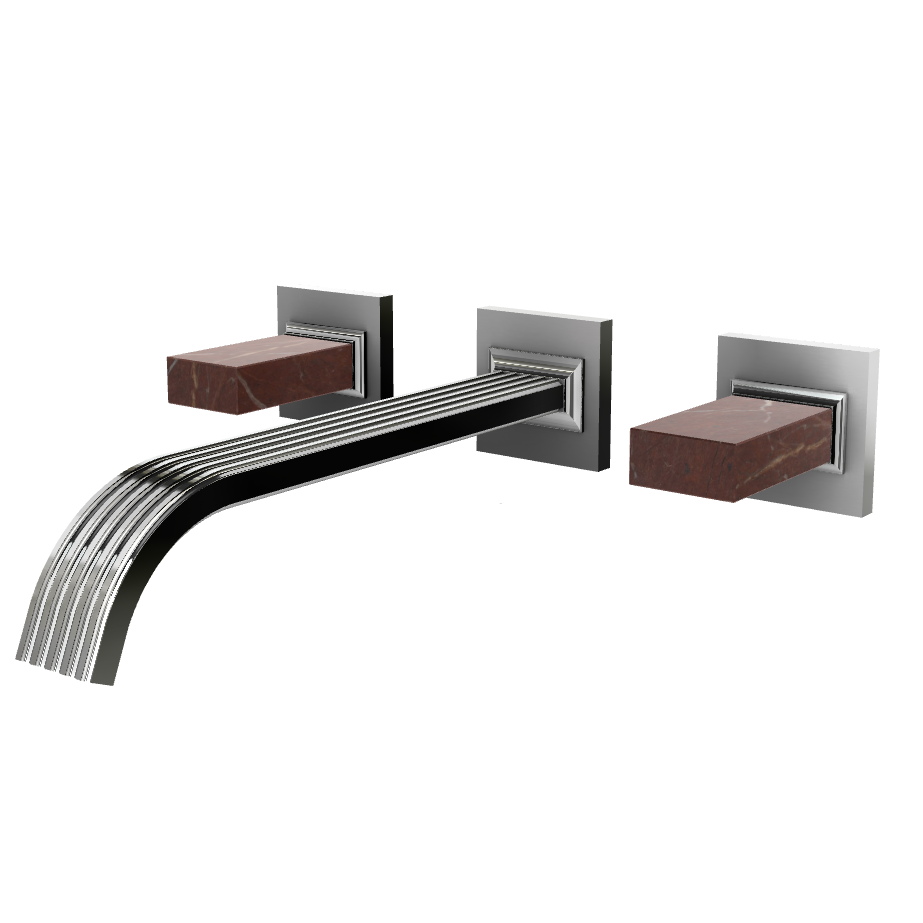 Aquabrass Tosca Wall 8" Lavatory Faucet - Trim Only by Aquabrass