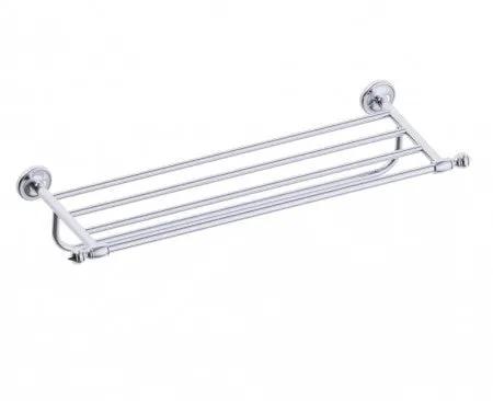 polished chrome towel shelf