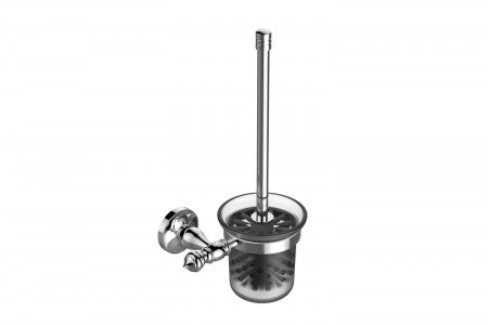 polished chrome toilet brush