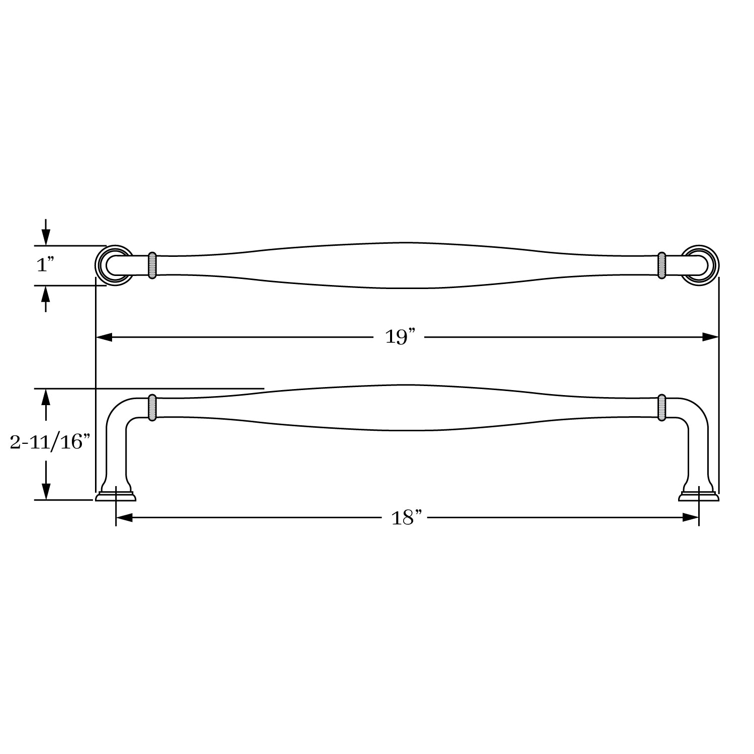 dimension appliance pull