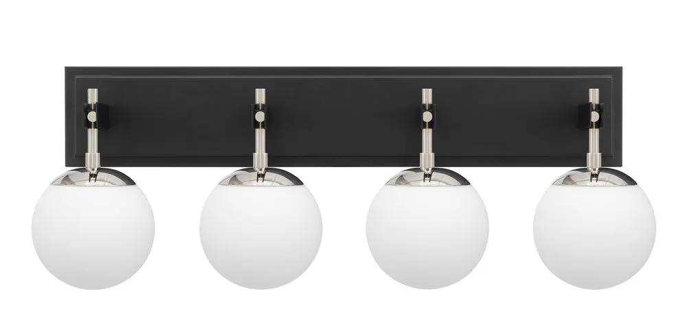 black/polished nickel wall mount light